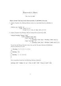 Homework 4 Problems - Programming Languages | CS 3723