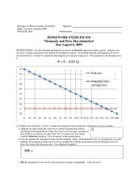 Microeconomics Exercise: Monopoly and Price Discrimination - Prof. William M. Boal