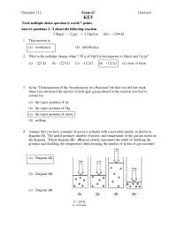 Exam 2 Questions - General College Chemistry I | CHEM 112 - Docsity