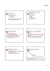 Using Visual Studio 2008 for C++ Programming: A Step-by-Step Guide - Prof. Linda P. Duhadw