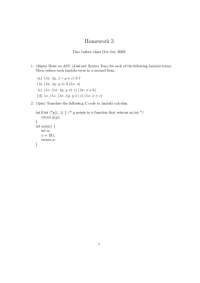 Lambda Calculus Homework: Abstract Syntax Trees and Translation