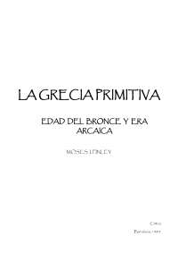 La Grecia Primitiva per M. I. Finley