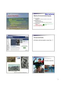 Marine Environmental Issues and Ocean Biodiversity: Sustainable Resource Management