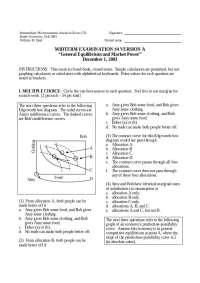 Practice Midterm 4 on Intermediate Microeconomic Analysis - Fall 2003 | ECON 173