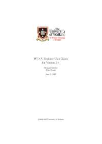 WEKA Explorer User Guide for Version 3-4 - Lecture Notes | DSC 433 ...