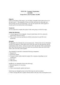 ENEE 350 Project Part 2: Designing a Microprocessor Datapath and Control Signals - Prof. M