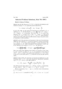 Homework I Problems Solutions for Mathematics Statistics II | STAT 701