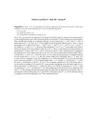 Solution to Problem 8 - Introduction to Topology II | MATH 446 - Docsity