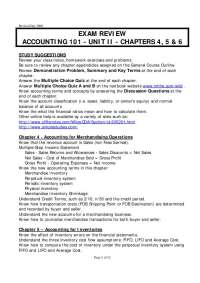 Exam Review - Introduction to Financial Accounting | ACC 101