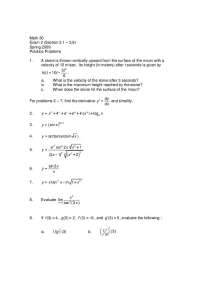 Exam Questions: Math 30, Spring 2009, Section 3.1-3.9 - Prof. Laurie Pieracci