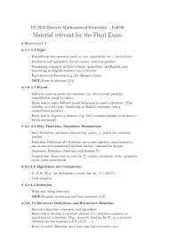 Discrete Math Structures - Final Examination | CS 2233