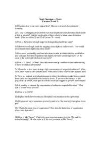 Study Questions on Water - Environmental Remote Sensing | ERS 186
