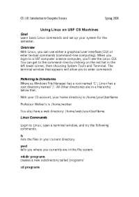 CS 110: Introduction to Computer Science - Linux Commands and Directories - Prof. David W.