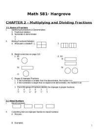 Multiplying and Dividing Fractions - Arithmetic Review | MATH 0581