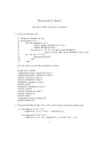 Practice Questions for Programming Languages - Assignment 9 | CS 3723