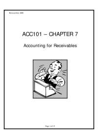 Accounting for Receivables - Lecture Notes | ACC 101