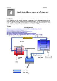 Coefficient of Performance of a Refrigerator - Lecture Notes | PHYS 0004C
