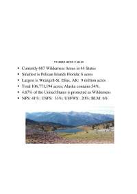 Wilderness Facts - Lecture Slides | ESP 172