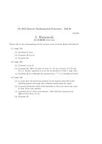 Practice Questions for Assignment 3 - Discrete Math Structures | CS 2233