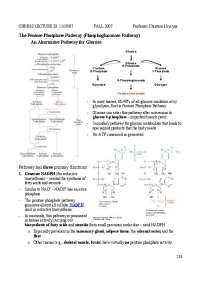 The Pentose Phosphate Pathway - Lecture Notes | CHEM C1260