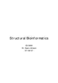 Structural Bioinformatics - Lecture Notes | CS 5890