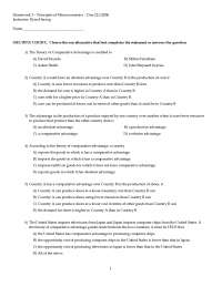 Homework #5 - Introduction to Microeconomics | EC 201 - Docsity