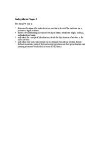 Chapter 9 Study Guide: Molecular Shape, Covalent Bonding, Hybridization