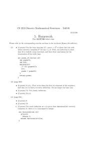 CS 2233 Discrete Mathematical Structures Fall 08 Homework