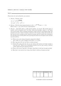 Midterm Exam 2, Calculus I, MAT 1214.002, October 31, 2001