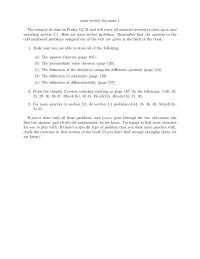 Calculus I - Review for Exam 1 | MATH 251 - Docsity
