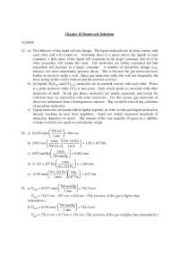 Principles of Chemistry I - Homework 10 Solutions | CHM 211