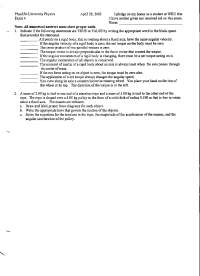 Unsolved Exam 4 - Introductory Mechanics | PHYS 250 - Docsity