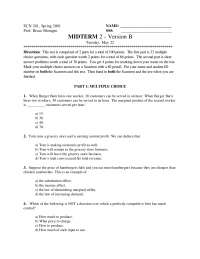 Midterm 2B | Introduction to Microeconomics Analysis | EC 201 - Docsity