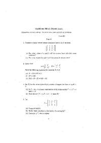 11 Questions on Linear Algebra - Final Exam | MA 26500
