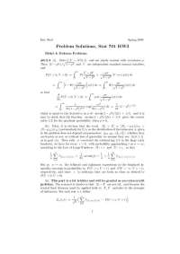 Problems Solutions for Assignment 3 - Mathematics Statistics II | STAT 701