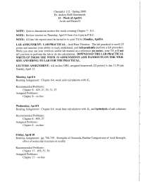 Assignment on Acids and Bases II - General College Chemistry I | CHEM ...