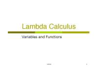 Lambda Calculus: Understanding Variables, Functions, and Evaluation