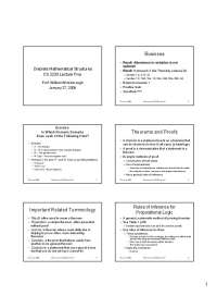 Slides on Theorem and Proof - Discrete Math Structures | CS 2233