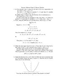 Practice Midterm Exam 2 - Calculus I | MATH 251 - Docsity