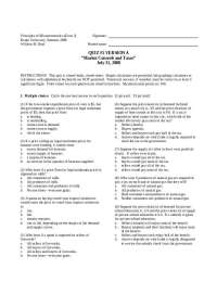 Questions for Quiz 5 - Principles of Macroeconomics | ECON 002