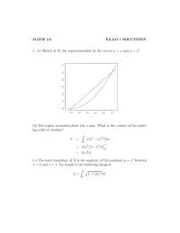 Exam 1 Solutions | Calculus II | MATH 141 - Docsity