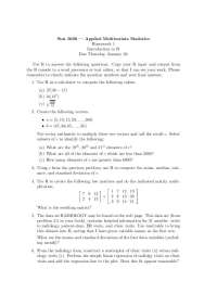 Applied Multivariate Statistics - Homework 1 | STAT 5600