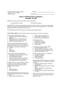 Principles of Macroeconomics Exam - Drake University, Fall 2004 - Prof. William M. Boal