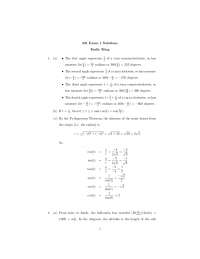 Elementary Calculus II - Exam 1 Solutions | MATH 221 - Docsity
