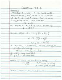 Solution Set 1 - Fundamentals of Physics II | PHYS 122 - Docsity