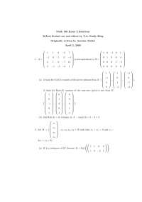 Exam 2 Solutions - Introduction to Linear Algebra | MATH 240 - Docsity