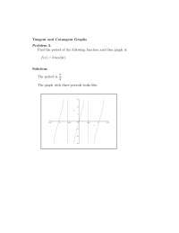 Tangent and Cotangent Graphs Worksheet Answers | MATH 1060 - Docsity