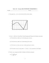 Overview Worksheet 3 | Calculus I | MATH 155 - Docsity