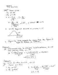 Past Examination 3 with Resolution - Elementary Statistics | MATH 0013 ...