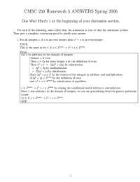 Homework 5 with Answers - Discrete Structures | CMSC 250 - Docsity